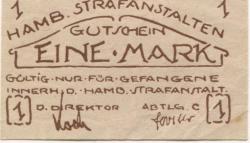 Hamburg - Hamburgische Strafanstalten, Abteilung C - -- - 1 Mark