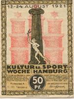 Hamburg - Kultur- und Sportwoche, Finanzausschuss und Geschäftsführung - 12.8.1921/24.8.1921 - 1.10.1921 - 50 Pfennig