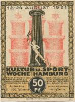 Hamburg - Kultur- und Sportwoche, Finanzausschuss und Geschäftsführung - 12.8.1921/24.8.1921 - 1.10.1921 - 50 Pfennig