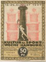 Hamburg - Kultur- und Sportwoche, Finanzausschuss und Geschäftsführung - 12.8.1921/24.8.1921 - 1.10.1921 - 50 Pfennig