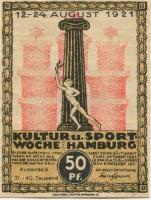 Hamburg - Kultur- und Sportwoche, Finanzausschuss und Geschäftsführung - 12.8.1921/24.8.1921 - 1.10.1921 - 50 Pfennig