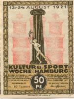 Hamburg - Kultur- und Sportwoche, Finanzausschuss und Geschäftsführung - 12.8.1921/24.8.1921 - 1.10.1921 - 50 Pfennig 