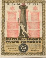 Hamburg - Kultur- und Sportwoche, Finanzausschuss und Geschäftsführung - 12.8.1921/24.8.1921 - 1.10.1921 - 75 Pfennig