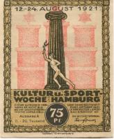 Hamburg - Kultur- und Sportwoche, Finanzausschuss und Geschäftsführung - 12.8.1921/24.8.1921 - 1.10.1921 - 75 Pfennig 