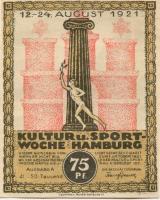 Hamburg - Kultur- und Sportwoche, Finanzausschuss und Geschäftsführung - 12.8.1921/24.8.1921 - 1.10.1921 - 1 Mark 