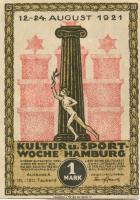 Hamburg - Kultur- und Sportwoche, Finanzausschuss und Geschäftsführung - 12.8.1921/24.8.1921 - 1.10.1921 - 1 Mark