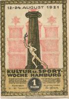 Hamburg - Kultur- und Sportwoche, Finanzausschuss und Geschäftsführung - 12.8.1921/24.8.1921 - 1.10.1921 - 1 Mark