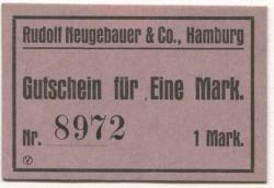 Hamburg - Neugebauer, Rudolf, & Co - -- - 1 Mark