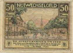 Hamburg - Verein Hamburger Gastwirte von 1871 - - 31.12.1921 - 50 Pfennig