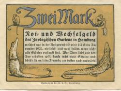 Hamburg - Zoologischer Garten - - Ende November 1921 - 2 Mark