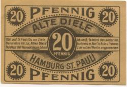 Hamburg-Sankt Pauli - Alte Diele - - 31.12.1921 - 20 Pfennig