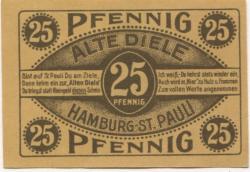 Hamburg-Sankt Pauli - Alte Diele - - 31.12.1921 - 25 Pfennig