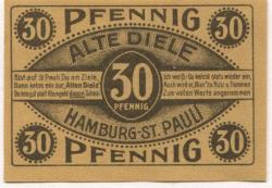 Hamburg-Sankt Pauli - Alte Diele - - 31.12.1921 - 30 Pfennig