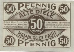 Hamburg-Sankt Pauli - Alte Diele - - 31.12.1921 - 50 Pfennig