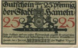 Hameln - Stadt - 1.7.1918 - 25 Pfennig