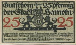 Hameln - Stadt - 1.7.1918 - 25 Pfennig