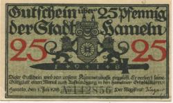 Hameln - Stadt - 1.7.1918 - 25 Pfennig