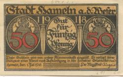 Hameln - Stadt - 1.7.1918 - 50 Pfennig