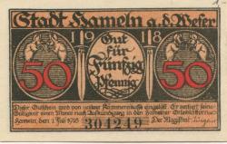 Hameln - Stadt - 1.7.1918 - 50 Pfennig