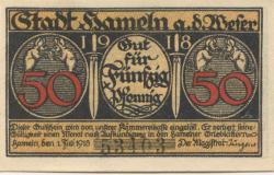 Hameln - Stadt - 1.7.1918 - 50 Pfennig