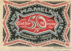 Hameln - Stadt - 1.9.1921 - 50 Pfennig