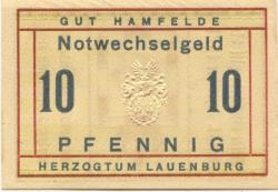 Hamfelde - Gut - - 31.12.1923 - 10 Pfennig