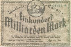 Hanau - Kreis - 2.11.1923 - 100 Milliarden Mark