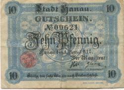 Hanau - Stadt - 1.6.1917 - 10 Pfennig