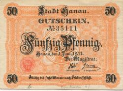 Hanau - Stadt - 1.6.1917 - 50 Pfennig