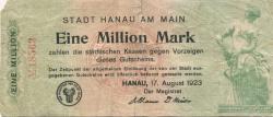 Hanau - Stadt - 17.8.1923 - 1 Million Mark