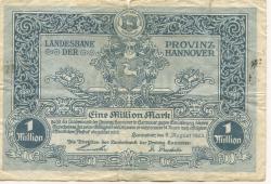 Hannover - Landesbank der Provinz - 9.8.1923 - 1 Million Mark 