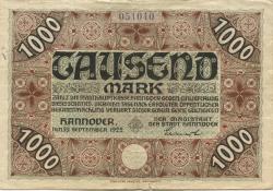 Hannover - Stadt - 29.9.1922 - 1000 Mark