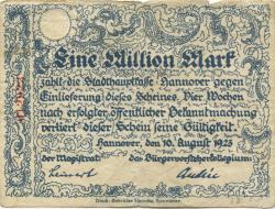 Hannover - Stadt - 10.8.1923 - 1 Million Mark