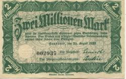 Hannover - Stadt - 25.8.1923 - 2 Millionen Mark