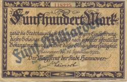 Hannover - Stadt - -- - 5 Milliarden Mark