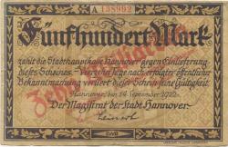 Hannover - Stadt - -- - 10 Milliarden Mark