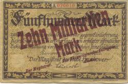 Hannover - Stadt - -- - 10 Milliarden Mark