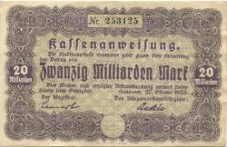 Hannover - Stadt - 27.10.1923 - 20 Milliarden Mark