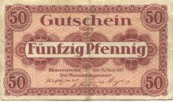 Hannover - Handelskammer - 15.3.1917 - 50 Pfennig