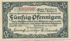 Hannover - Handelskammer - 1.7.1921 - 50 Pfennig