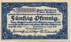 Hannover - Handelskammer - 1.7.1921 - 50 Pfennig