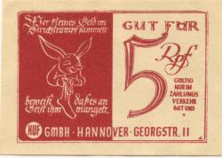 Hannover - KuF GmbH, Georgstr. 11 - -- - 5 Pfennig