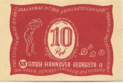 Hannover - KuF GmbH, Georgstr. 11 - 1947 - 10 Pfennig