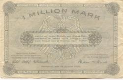 Hannover - Vereinigung niedersächsischer Handelskammern und Landwirtschaftskammer für die Provinz Hannover - 15.8.1923 - 1 Million Mark