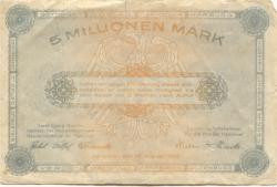 Hannover - Vereinigung niedersächsischer Handelskammern und Landwirtschaftskammer für die Provinz Hannover - 15.8.1923 - 5 Millionen Mark