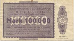 Hannover-Limmer - Hannoversche Gummiwerke Excelsior AG - 17.8.1923 - 22.9.1923 -100000 Mark