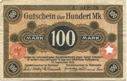 Hannover und Hildesheim - Handelskammern -  26.9.1922 - 100 Mark 