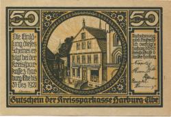 Harburg - Kreissparkasse - 15.9.1921 - 50 Pfennig 