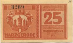 Harzgerode - Stadt - 7.7.1921 - 25 Pfennig 