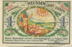 Heeßen - Gemeinde - 1.1.1921 - 1.4.1921 - 1 Mark